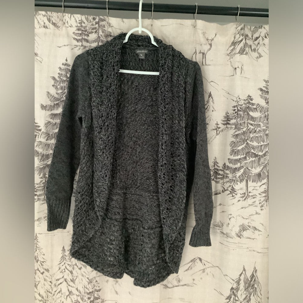 Eddie Bauer Women's Dark Gray Knit Sweater
